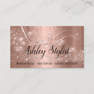Makeup Artist Hair Salon Lash Roos Huid Metaal Lux Visitekaartje