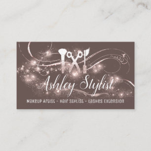 Makeup Artist Hair Salon Lash Scissors Blush Roos Visitekaartje