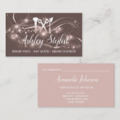 Makeup Artist Hair Salon Lash Scissors Blush Roos Visitekaartje (Voorkant / Achterkant)