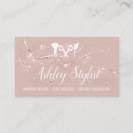 Makeup Artist Hair Salon Lash Scissors Blush Visitekaartje