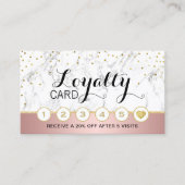 Makeup Artist Hair Salon Marble Roos Gold Loyalty (Voorkant)