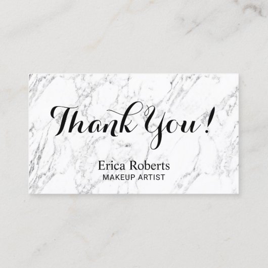 Makeup Artist Hair Salon Modern Marble Loyalty (Achterkant)