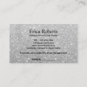 Makeup Artist Hair Salon Modern Silver Reference Aanbevelingskaartje (Achterkant)