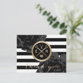 Makeup Artist Hair Salon Modern Stripes Dank u Briefkaart (Staand voorkant)