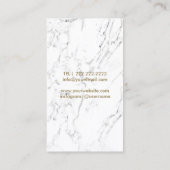Makeup Artist Hair Salon Modern White Marble Visitekaartje (Achterkant)