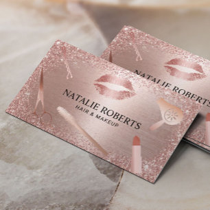Makeup Artist Hair Salon Roos Gold Benoeming Afsprakenkaartje