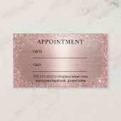 Makeup Artist Hair Salon Roos Gold Benoeming Afsprakenkaartje (Achterkant)