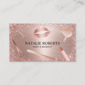 Makeup Artist Hair Salon Roos Gold Benoeming Afsprakenkaartje (Voorkant)