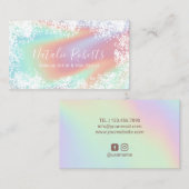 Makeup Artist Hair Salon Rustic Flowers Pastel Visitekaartje (Voorkant / Achterkant)