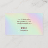 Makeup Artist Hair Salon Rustic Flowers Pastel Visitekaartje (Achterkant)