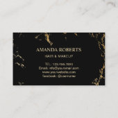 Makeup Artist Hair Salon Turquoise Marble Loyalty (Achterkant)