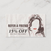 Makeup Artist & Hair Stylist Beauty Salon Referenc Aanbevelingskaartje (Voorkant)
