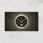 Makeup Artist & Hair Stylist Classy Black Gold Visitekaartje (Voorkant)