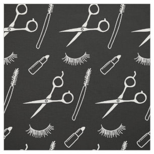 Makeup Artist Hair Stylist Cute Tekening Black Stof
