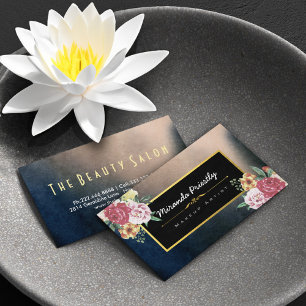 Makeup Artist Hair Stylist  Floral Elegant Visitekaartje