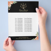 Makeup Artist & Hair Stylist  Floral Salon Flyer (Hand)