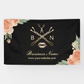 Makeup Artist Hair Stylist  Floral Salon Spandoek (Horizontaal)