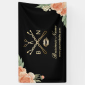 Makeup Artist Hair Stylist  Floral Salon Spandoek (Verticaal)