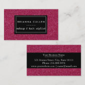 Makeup Artist Hair Stylist Funky Glitter Visitekaartje (Voorkant / Achterkant)