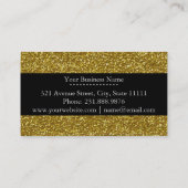Makeup Artist Hair Stylist Funky Gold Glitter Visitekaartje (Achterkant)