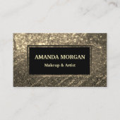 Makeup Artist Hair Stylist Funky Gold Visitekaartje (Voorkant)