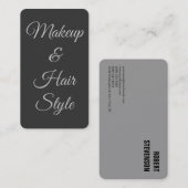 Makeup Artist Hair Stylist klassiek minimalistisch Visitekaartje (Voorkant / Achterkant)