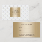 Makeup Artist Hair Stylist Luxury Gold Appointment Afsprakenkaartje (Voorkant / Achterkant)