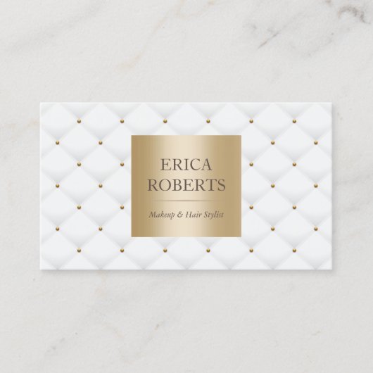 Makeup Artist Hair Stylist Luxury Gold Appointment Afsprakenkaartje (Voorkant)