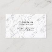 Makeup Artist Hair Stylist Modern Floral Blauwgroe Visitekaartje (Achterkant)