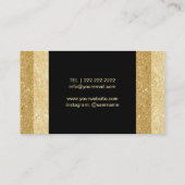 Makeup Artist Hair Stylist Modern Gold Glitter Visitekaartje (Achterkant)