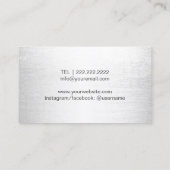 Makeup Artist Hair Stylist Modern Gold & Silver Visitekaartje (Achterkant)