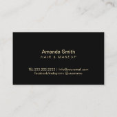 Makeup Artist Hair Stylist Modern Monogram Floral Visitekaartje (Achterkant)