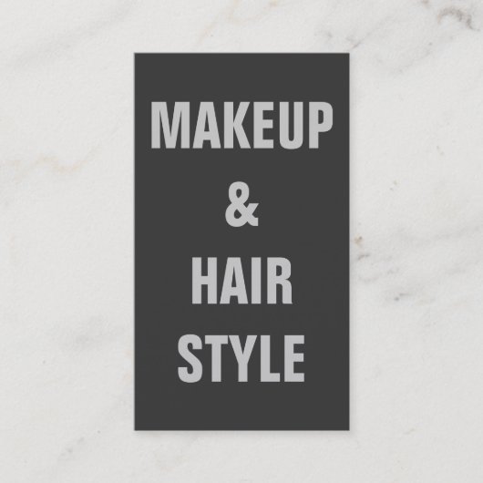 Makeup Artist Hair Stylist Modern Plain Minimalist Visitekaartje (Voorkant)