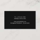 Makeup Artist Hair Stylist Modern Silver Glitter Visitekaartje (Achterkant)