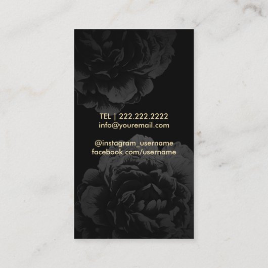 Makeup Artist & Hair Stylist Modern Stripes Floral Visitekaartje (Achterkant)