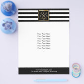 Makeup Artist Hair Stylist Modern Stripes Salon Flyer (Enkel)