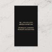 Makeup Artist Hair Stylist Modern Stripes Salon Visitekaartje (Achterkant)