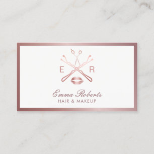 Makeup Artist Hair Stylist Roos Gold Beauty Logo Visitekaartje