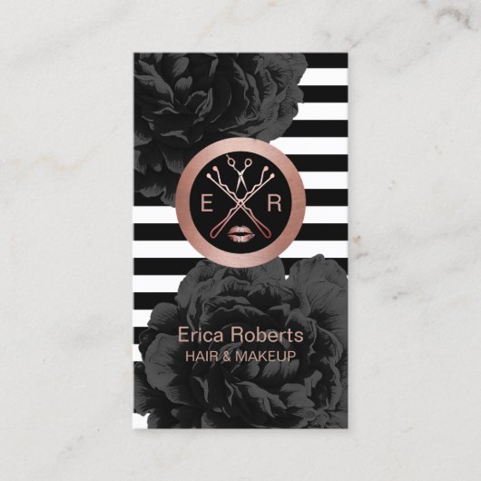 Makeup Artist Hair Stylist Roos Gold Beauty Salon Visitekaartje (Voorkant)
