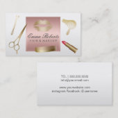 Makeup Artist Hair Stylist Roos Gold Box Salon Visitekaartje (Voorkant / Achterkant)