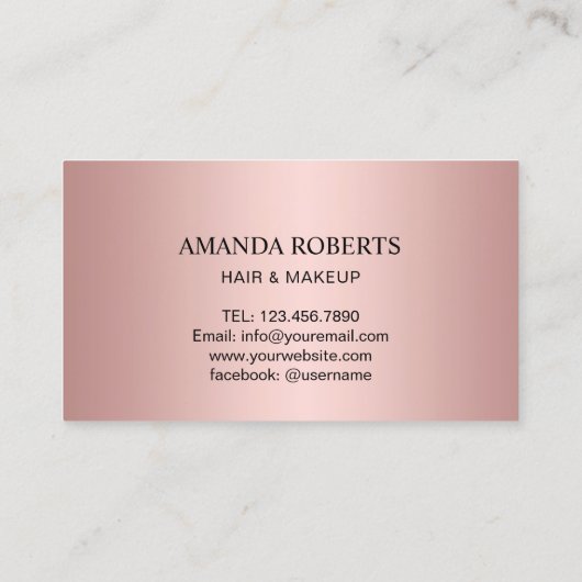 Makeup Artist Hair Stylist Roos Gold Salon Loyalty (Achterkant)