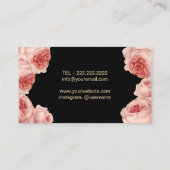 Makeup Artist & Hair Stylist Salon  Floral Visitekaartje (Achterkant)