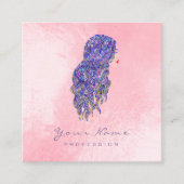 Makeup Artist Hairdresser Lashes Mermaid Square Vierkante Visitekaartje (Voorkant)