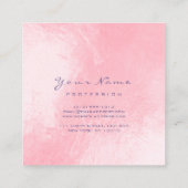 Makeup Artist Hairdresser Lashes Mermaid Square Vierkante Visitekaartje (Achterkant)