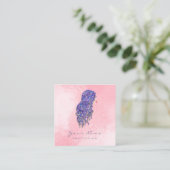 Makeup Artist Hairdresser Lashes Mermaid Square Vierkante Visitekaartje (Staand voorkant)