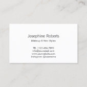 Makeup Artist Hand Lettering Gold Kiss minimalist Visitekaartje (Achterkant)