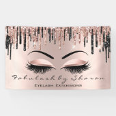 Makeup Artist Heart Lash Glitter Drip Roos Brow Spandoek (Horizontaal)