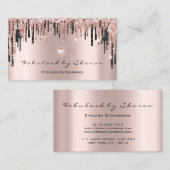 Makeup Artist Heart Lash Glitter Drip Roos Diamond Visitekaartje (Voorkant / Achterkant)