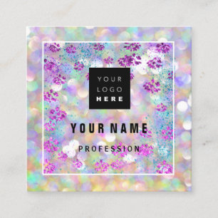 Makeup ARTIST Holograaf Unieke Blush Logo QR Vierkante Visitekaartje