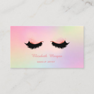 Makeup Artist, Holografische Faux Lashes Visitekaartje
